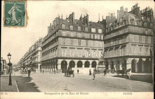 Paris Rue de Rivoli Kutsche