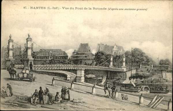 Nantes Loire Atlantique Pont Rotonde Pferd Schiff