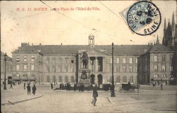 Rouen Place de Hotel de Ville Kutsche