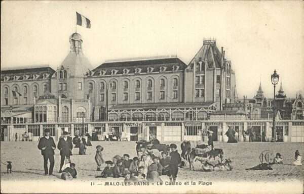 Malo-les-Bains Casino Plage Esel Hund