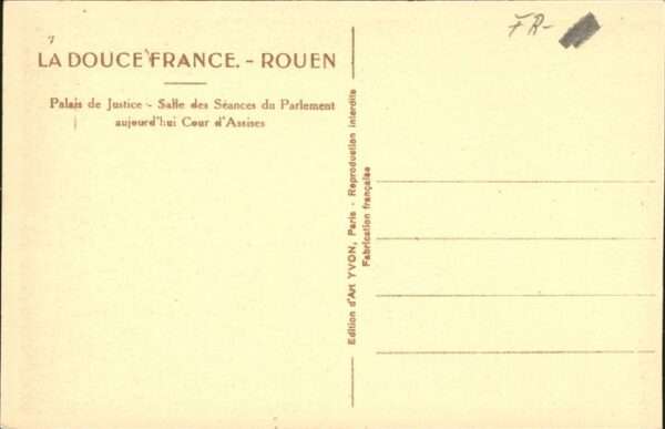 Rouen Palais Justice Salle Seances Parlement – Bild 2