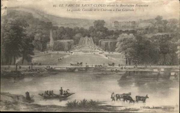 Saint-Cloud Paris Parc Schiff Kühe