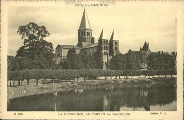 Paray-le-Monial Bourbinge Pont Basilique