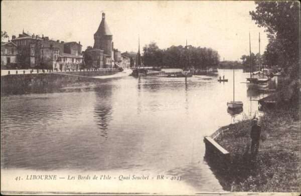 Libourne Quai Soucbet Schiff