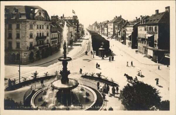 La Chaux-de-Fonds Springbrunnen Kutsche