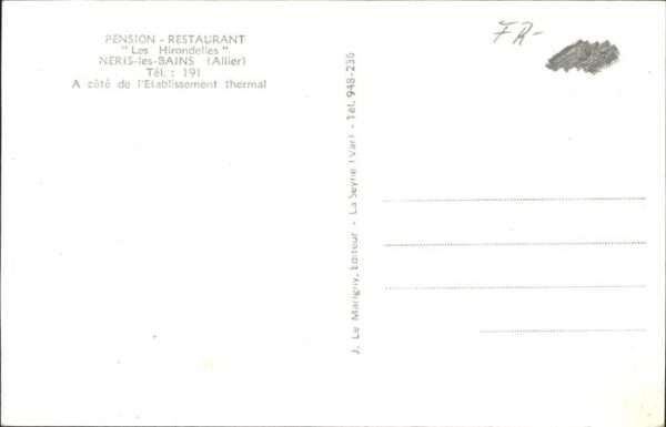 Neris-les-Bains Pension Restaurant Les Hirondelles – Bild 2