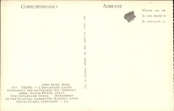 Reims Champagne Ardenne Esplanade Ceres Monument des Infirmiers – Bild 2