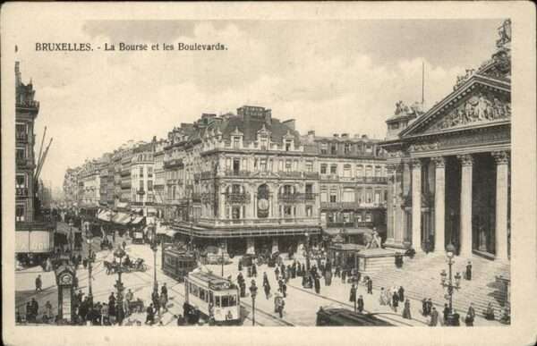 Bruxelles Bruessel Bourse Boulevard Straßenbahn