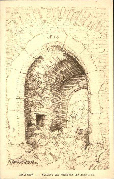 Landskron Tschechien Ausgang Schlosshof