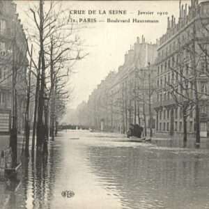 Paris Crue de la Seine Boulevard Haussmann