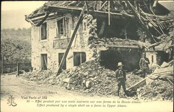 Militaria Frankreich Ferme Haute-Alsace Ruine Zerstörung WK1