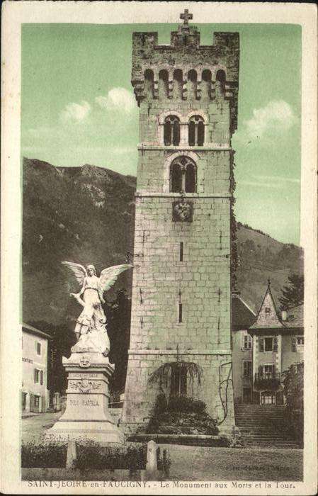 Saint-Jeoire Monument Morts et la Tour