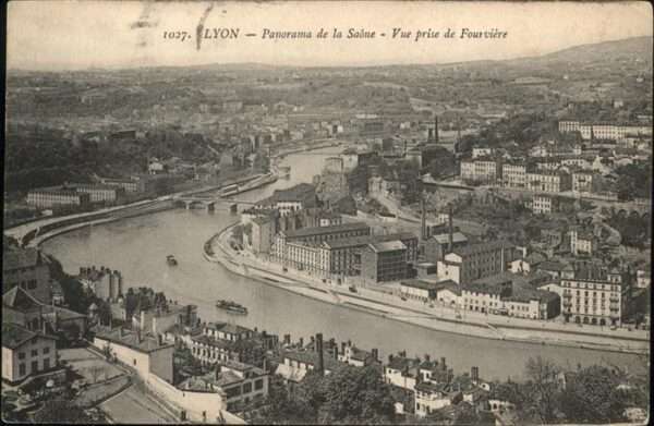 Lyon France Brücke Schiff