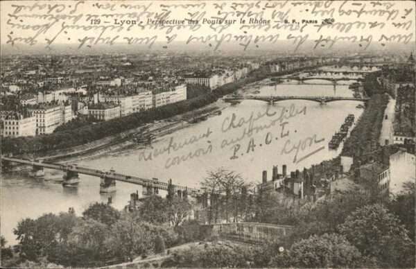 Lyon France Ponts sur le Rhone