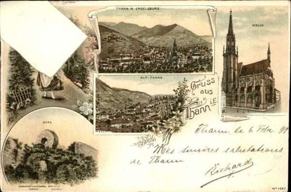 Thann Haut Rhin Elsass Kirche Burg