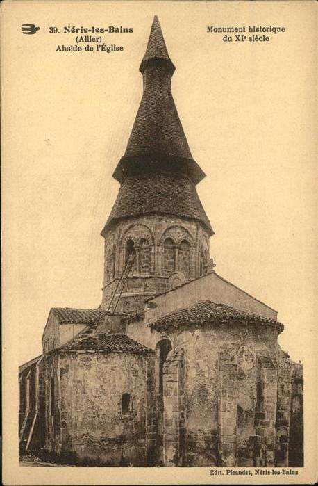 Neris-les-Bains Abside de L'Eglise