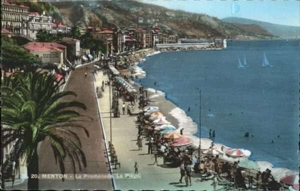 Menton Alpes Maritimes Promenade Plage