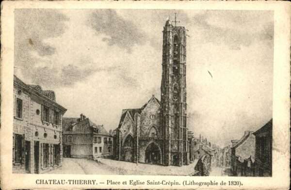 Chateau-Thierry Place Eglise Saint Crepin