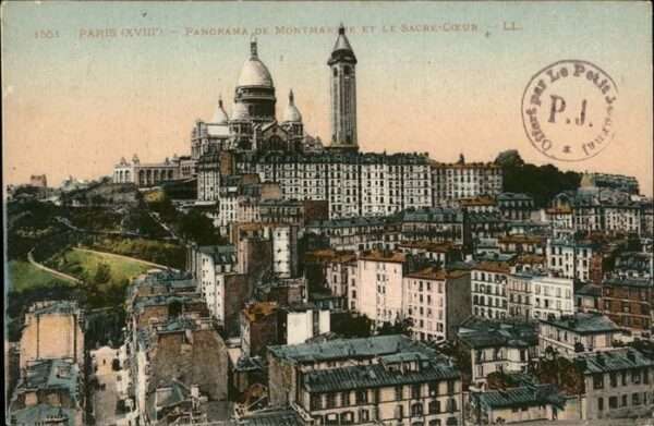 Paris Panorama Montmartre Sacre-Coeur