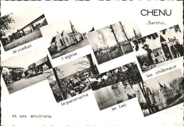 Chenu Sarthe Viaduc Eglise Chateau Lac