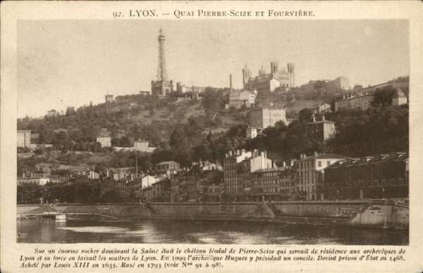 Lyon France Quai Pierre Scize Fourviere
