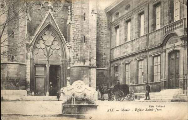 Aix-les-Bains Eglise Saint Jean Brunnen Kutsche