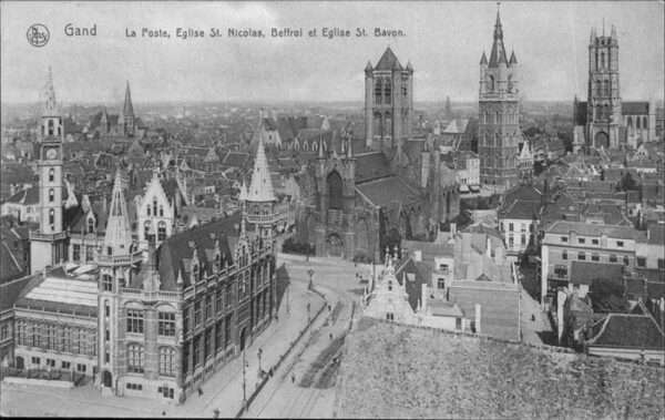 Gand Belgien Poste Eglise St. Nicolas Beffroi