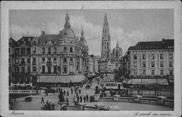 Anvers Antwerpen Canal au sucre Straßenbahn