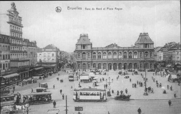 Bruxelles Bruessel Gare Nord Place Rogier Straßenbahn