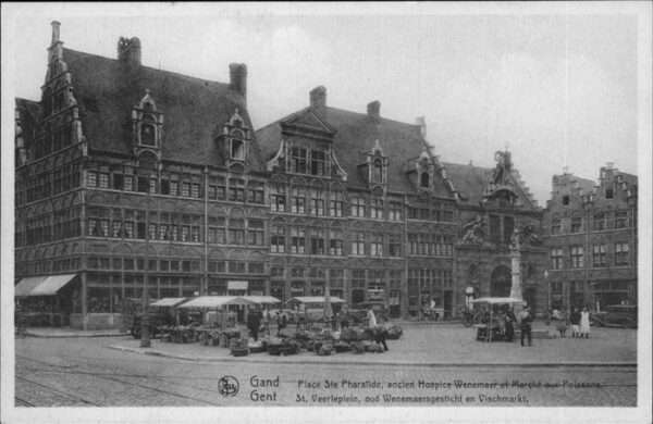 Gand Belgien St. Verrleplein Vischmarkt