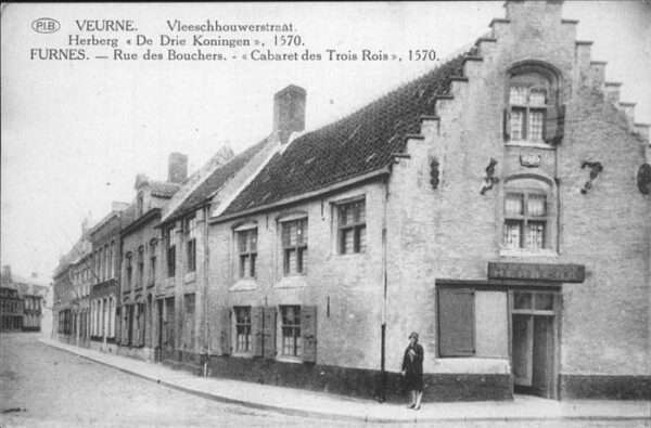 Furnes Veurne West-Vlaanderen Belgie Vleeschhouwerstraat De drie Koningen