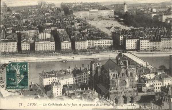 Lyon France Cathedrale St. Jean Place Bellecour
