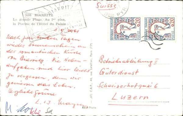 Biarritz Pyrenees Atlantiques Plage Piscine Hotel Palais – Bild 2
