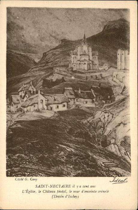 Saint-Nectaire Puy de Dome Eglise Chateau