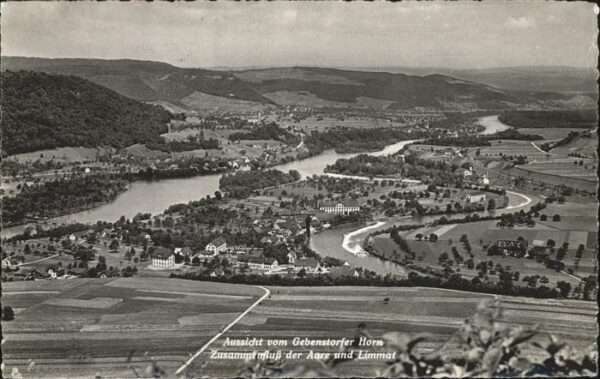 Gebenstorf Aare Limmat Zusammenfluss