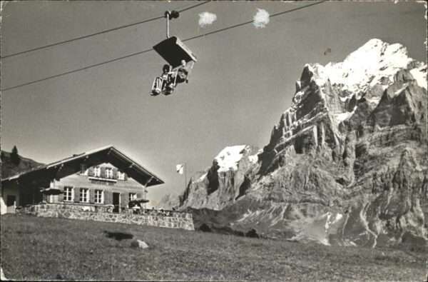 Grindelwald Restaurant Bord Wetterhorn Sesselbahn