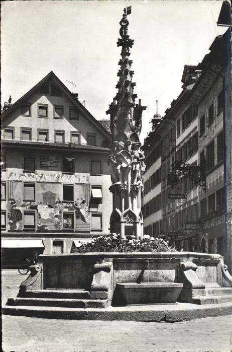Luzern LU Weinmarkt Brunnen
