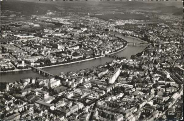 Basel BS Fliegeraufnahme Brücke