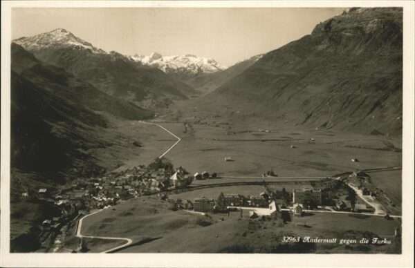 Andermatt Furka Fliegeraufnahme