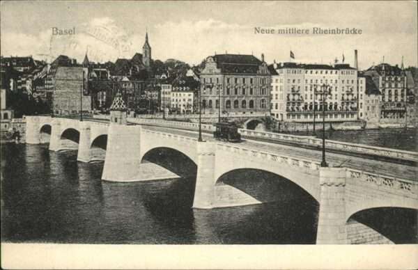 Basel BS Mittlere Rheinbrücke Strassenbahn