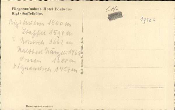 Rigi-Staffel Fliegeraufnahme Hotel Edelweiss – Bild 2