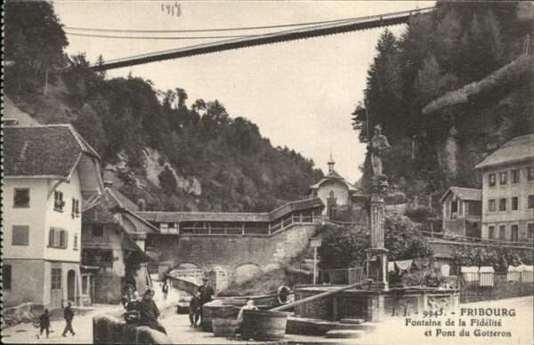 Fribourg FR Fontaine de la Fidelite Pont Gotteron