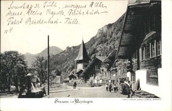 Meiringen BE Strasse Brunnen