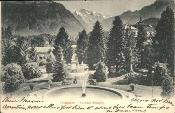 Interlaken BE Kursaal Anlagen Springbrunnen