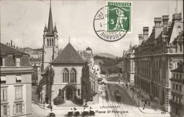 Lausanne VD Place St Francois Strassenbahn
