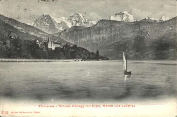 Thunersee Schloss Hünegg Eiger Mönch Jungfrau Sch