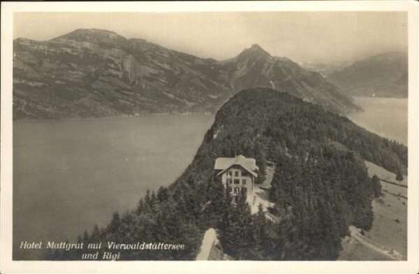 Vierwaldstaettersee Fliegeraufnahme Hotel Mattgrut Rigi
