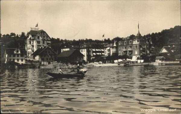 Weggis Vierwaldstaettersee Unterdorf Boot