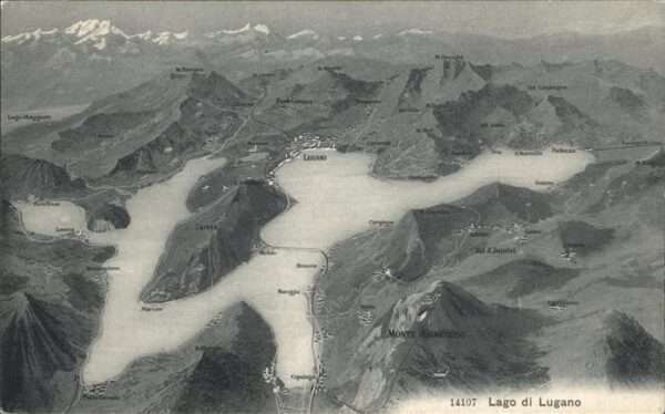 Lago di Lugano TI Fliegeraufnahme