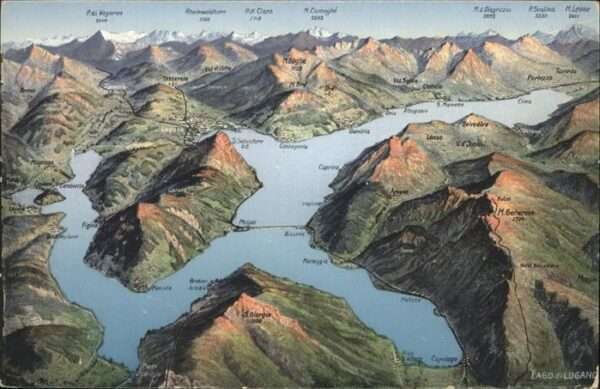 Lago di Lugano TI Fliegeraufnahme